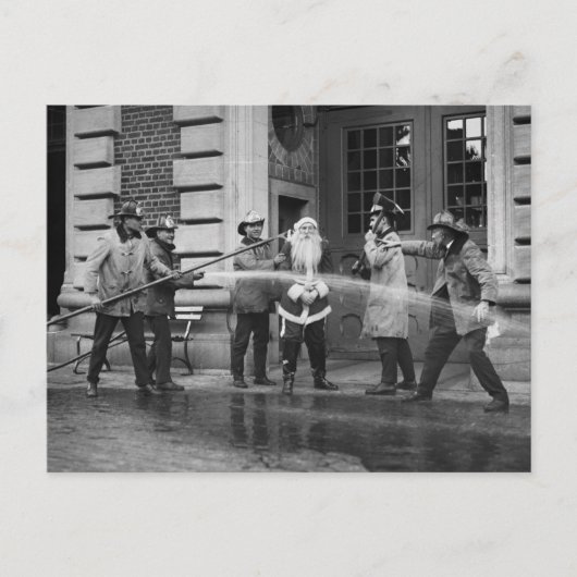 Sinterklaas verwijderen, jaren 20 feestdagenkaart (Voorkant)