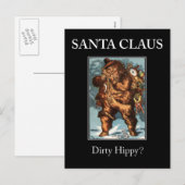 Sinterklaas vieze hippy? Xmas briefkaart! Feestdagenkaart (Voorkant / Achterkant)