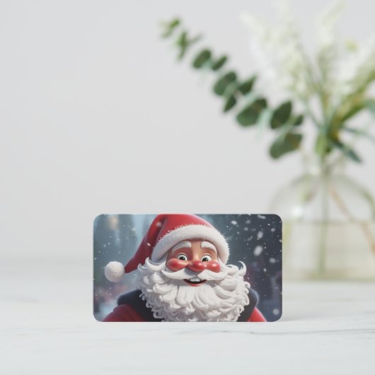 Sinterklaas Visitekaartje - Feestelijke vrolijke k (Staand voorkant)