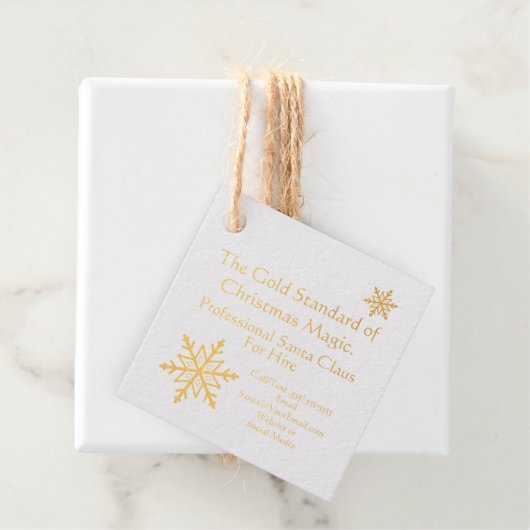 Sinterklaas Visitekaartje Print Gold Bedankjes Labels (Met doos)