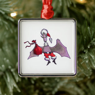 Sinterklaas Vleermuis vierkant premium ornament