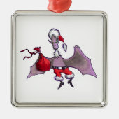 Sinterklaas Vleermuis vierkant premium ornament (Voorkant)