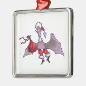 Sinterklaas Vleermuis vierkant premium ornament (Links)