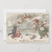 Sinterklaas Vliegend Speelgoed Kerstboom Kinderen Kaart (Voorkant)