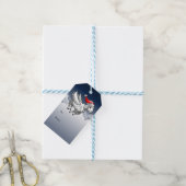 Sinterklaas' vliegende kerstschapen cadeaulabel (Met Touw)