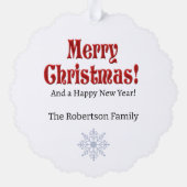 Sinterklaas Voeg Signature Christmas Gift Label Ornament Kaart (Achterkant)