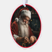 Sinterklaas Voeg Signature Christmas Gift Label Ornament Kaart (Links)