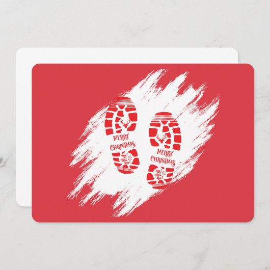 Sinterklaas voetafdruk kaart (Voorkant / Achterkant)