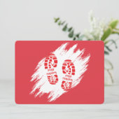 Sinterklaas voetafdruk kaart (Staand voorkant)