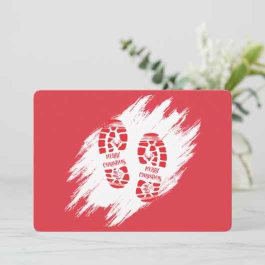 Sinterklaas voetafdruk kaart (Staand voorkant)