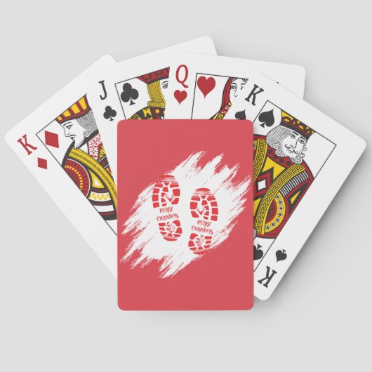 Sinterklaas voetafdruk pokerkaarten (Achterkant)
