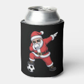 Sinterklaas Voetbal Dabbing Kerstman Gift Kerstmis Blikjeskoeler (Blikje Voorkant)