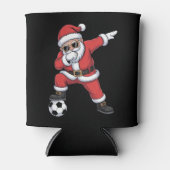 Sinterklaas Voetbal Dabbing Kerstman Gift Kerstmis Blikjeskoeler (Voorkant)