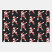 Sinterklaas Voetbal Dabbing Kerstman Gift Kerstmis Inpakpapier Vel (Voorkant)