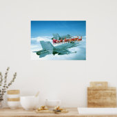 Sinterklaas volgen door de luchtmacht poster (Keuken)
