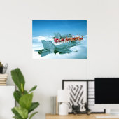 Sinterklaas volgen door de luchtmacht poster (Thuiskantoor)