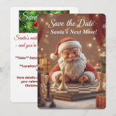 Sinterklaas' Volgende Zet – Grappige Kerst Schaken Save The Date (Voorkant / Achterkant)