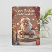Sinterklaas' Volgende Zet – Grappige Kerst Schaken Save The Date (Staand voorkant)