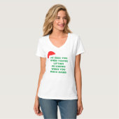 Sinterklaas voor dames, wit v-nekt-shirt t-shirt (Voorkant volledig)