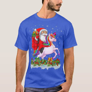 Sinterklaas voor de kerstman met verlichting Unico T-shirt