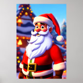 Sinterklaas voor een kersthuis | AI Art Poster (Voorkant)