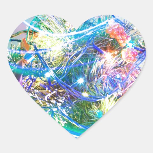 Sinterklaas voor feestdagen met feestdagen hart sticker (Voorkant)