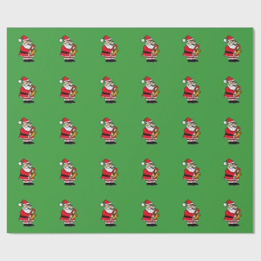 Sinterklaas voor het afspelen van saxophone cadeaupapier (Vlak)