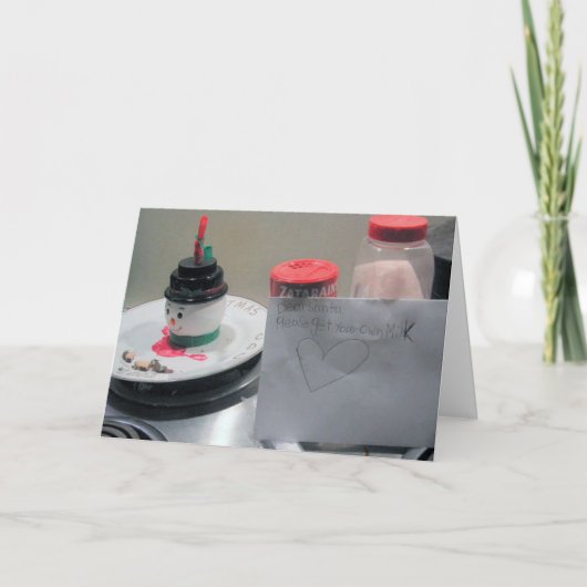 Sinterklaas voor je melk feestdagen kaart (Voorkant)
