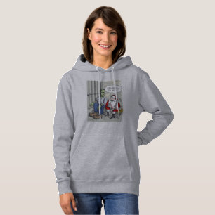 Sinterklaas voor jonge vrouwen met grijs gehaakte hoodie