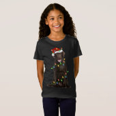 Sinterklaas voor kerstman met labrador Retriever H T-shirt (Voorkant volledig)