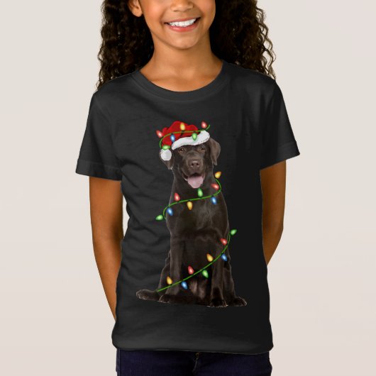 Sinterklaas voor kerstman met labrador Retriever H T-shirt (Voorkant)