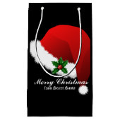 Sinterklaas voor kerstmis met cadeaus klein cadeauzakje (Voorkant)