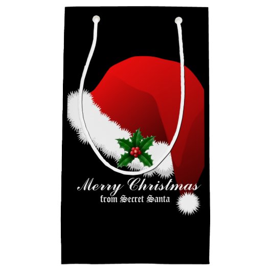 Sinterklaas voor kerstmis met cadeaus klein cadeauzakje (Voorkant)