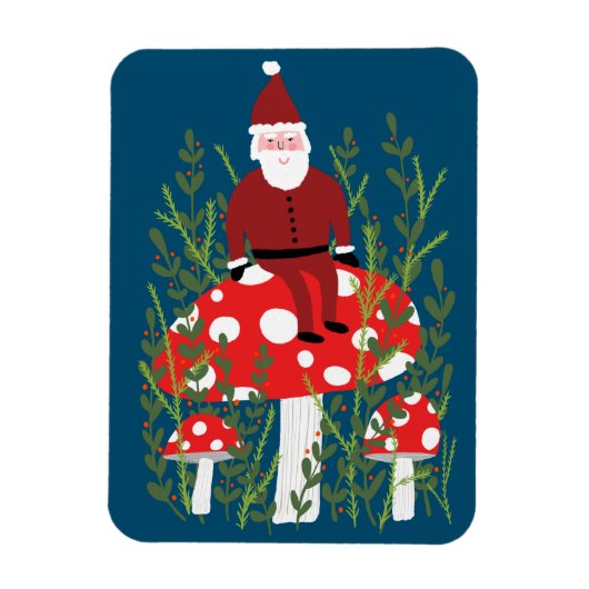 Sinterklaas voor magische paddenstoelen magneet (Verticaal)