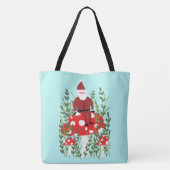 Sinterklaas voor magische paddenstoelen tote bag (Achterkant)