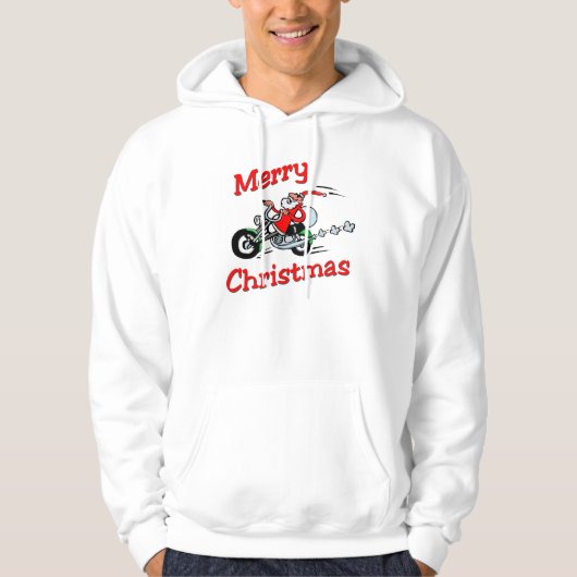 Sinterklaas voor motorfietsen (T-shirt) Hoodie (Voorkant)
