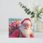 Sinterklaas voor prettige kerst briefkaart (Staand voorkant)