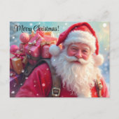 Sinterklaas voor prettige kerst briefkaart (Voorkant)