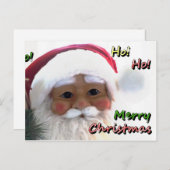 Sinterklaas voor prettige kerst briefkaart (Voorkant / Achterkant)