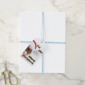 Sinterklaas voor prettige kerst cadeaulabel (Met Touw)