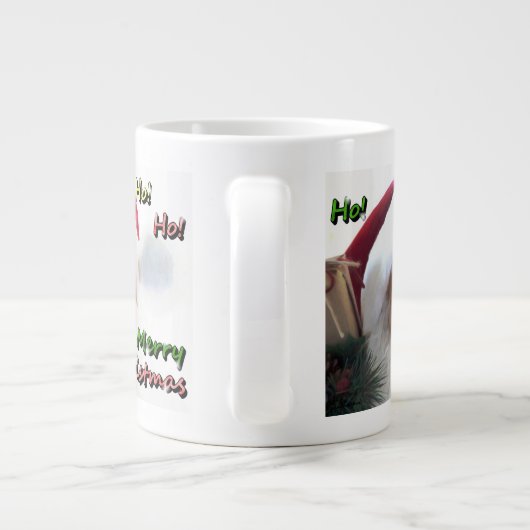 Sinterklaas voor prettige kerst grote koffiekop (Achterkant)