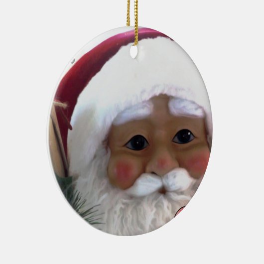 Sinterklaas voor prettige kerst keramisch ornament (Rechts)