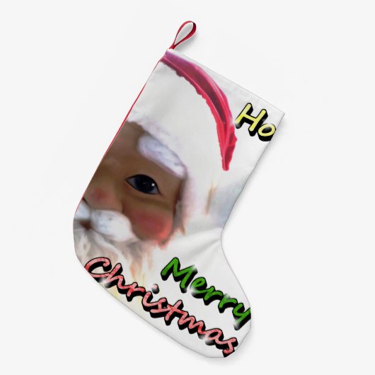 Sinterklaas voor prettige kerst kleine kerstsok (Voorkant (Hangend))