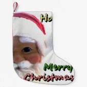 Sinterklaas voor prettige kerst kleine kerstsok (Voorkant)