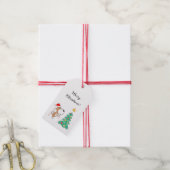 Sinterklaas voor prettige kerstbomen cadeaulabel (Met Touw)