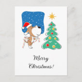 Sinterklaas voor prettige kerstbomen feestdagenkaart (Voorkant)