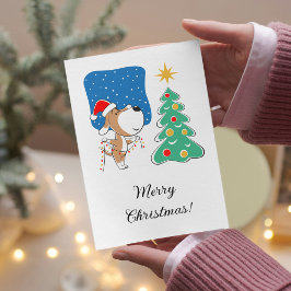 Sinterklaas voor prettige kerstbomen feestdagenkaart