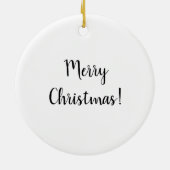 Sinterklaas voor prettige kerstbomen keramisch ornament (Achterkant)