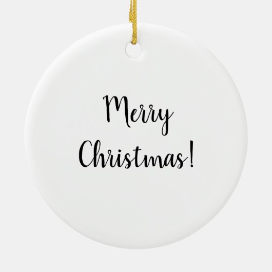 Sinterklaas voor prettige kerstbomen keramisch ornament (Achterkant)