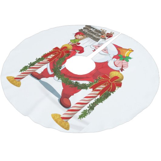 Sinterklaas voor prettige kerstbomen kerstboom rok (Gekanteld)